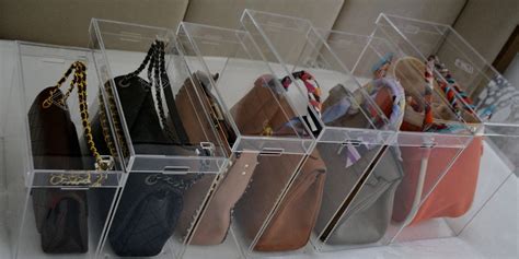 metal purse box|storage for handbags and purses.